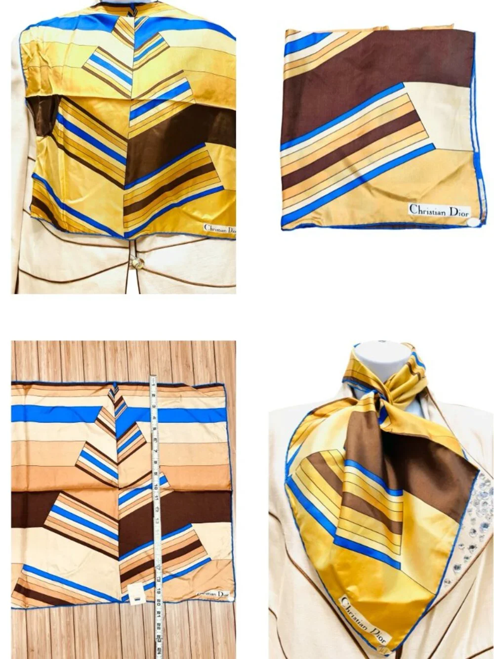 New-Christian Dior  100% silk SatinNeck-Chief 20